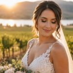 Kelowna winery wedding bridal makeup look