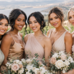 Bridesmaids wearing natural and soft glam makeup at a Kelowna wedding